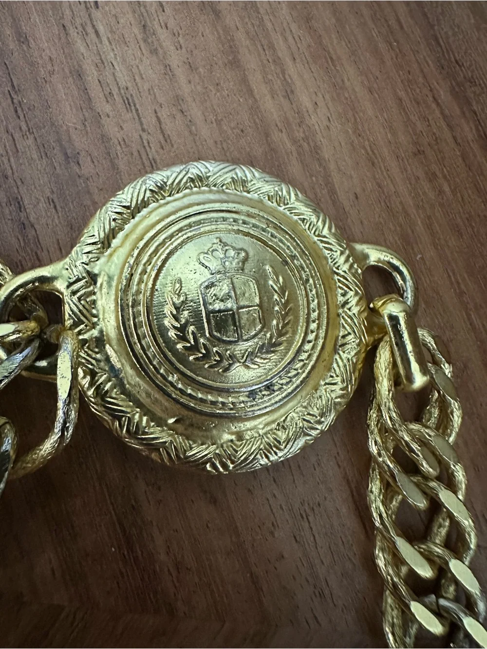 Vtg Gold Multi Strand Medallion Chain Hip Belt One Size Fits Most Festival GUC